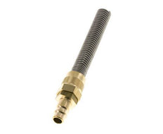 Brass DN 7.2 (Euro) Air Coupling Plug 8x10 mm Union Nut Bend-Protect