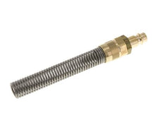 Messing DN 7,2 (Euro) Luftkupplungsstecker 6x8 mm Überwurfmutter Bend-Protect mit Rückschlagventil