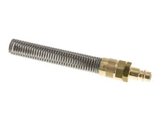 Messing DN 7,2 (Euro) Luftkupplungsstecker 6x8 mm Überwurfmutter Bend-Protect mit Rückschlagventil