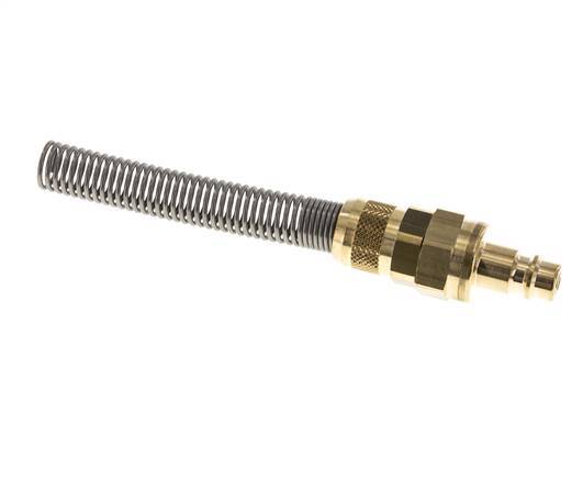 Messing DN 7,2 (Euro) Luftkupplungsstopfen 8x10 mm Überwurfmutter Biegeschutz Doppelabsperrung