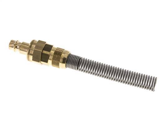Messing DN 7,2 (Euro) Luftkupplungsstopfen 8x10 mm Überwurfmutter Biegeschutz Doppelabsperrung