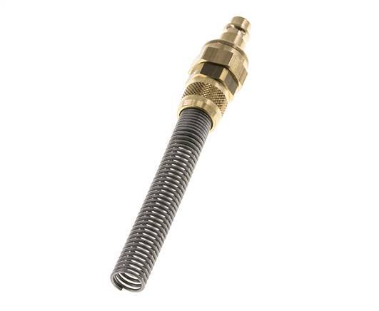 Messing DN 7,2 (Euro) Luftkupplungsstopfen 8x10 mm Überwurfmutter Biegeschutz Doppelabsperrung