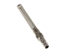 Messing vernickelt DN 7,2 (Euro) Luftkupplungsstecker 6x8 mm Überwurfmutter Biegeschutz