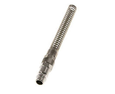Messing vernickelt DN 7,2 (Euro) Luftkupplungsstecker 6x8 mm Überwurfmutter Biegeschutz