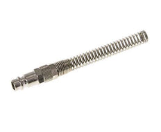 Messing vernickelt DN 7,2 (Euro) Luftkupplungsstecker 6x8 mm Überwurfmutter Biegeschutz