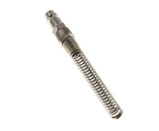 Messing vernickelt DN 7,2 (Euro) Luftkupplungsstecker 6x8 mm Überwurfmutter Biegeschutz