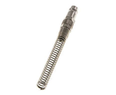 Messing vernickelt DN 7,2 (Euro) Luftkupplungsstecker 6x8 mm Überwurfmutter Biegeschutz