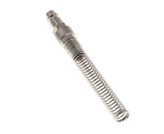 Messing vernickelt DN 7,2 (Euro) Luftkupplungsstecker 8x10 mm Überwurfmutter Biegeschutz