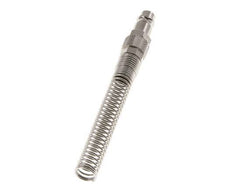 Messing vernickelt DN 7,2 (Euro) Luftkupplungsstecker 8x10 mm Überwurfmutter Biegeschutz