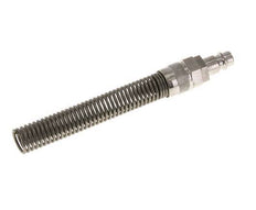 Messing vernickelt DN 7,2 (Euro) Luftkupplungsstecker 9x12 mm Überwurfmutter Biegeschutz