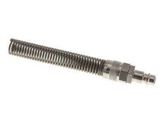 Nickel-plated Brass DN 7.2 (Euro) Air Coupling Plug 9x12 mm Union Nut Bend-Protect