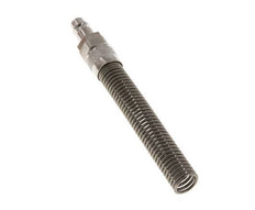 Messing vernickelt DN 7,2 (Euro) Luftkupplungsstecker 9x12 mm Überwurfmutter Biegeschutz