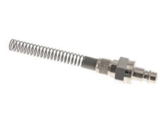 Messing vernickelt DN 7,2 (Euro) Luftkupplungsstecker 6x8 mm Überwurfmutter Biegeschutz Doppelabsperrung