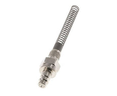 Messing vernickelt DN 7,2 (Euro) Luftkupplungsstecker 6x8 mm Überwurfmutter Biegeschutz Doppelabsperrung