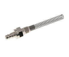 Messing vernickelt DN 7,2 (Euro) Luftkupplungsstecker 6x8 mm Überwurfmutter Biegeschutz Doppelabsperrung