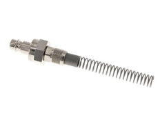 Messing vernickelt DN 7,2 (Euro) Luftkupplungsstecker 6x8 mm Überwurfmutter Biegeschutz Doppelabsperrung