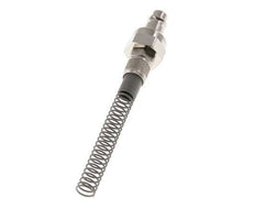 Messing vernickelt DN 7,2 (Euro) Luftkupplungsstecker 6x8 mm Überwurfmutter Biegeschutz Doppelabsperrung