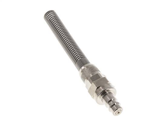 Messing vernickelt DN 7,2 (Euro) Luftkupplungsstopfen 8x10 mm Überwurfmutter Biegeschutz Doppelabsperrung