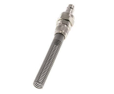 Messing vernickelt DN 7,2 (Euro) Luftkupplungsstopfen 8x10 mm Überwurfmutter Biegeschutz Doppelabsperrung