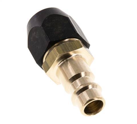 Messing DN 7,2 (Euro) Luftkupplungsstecker 6x12 mm Überwurfmutter
