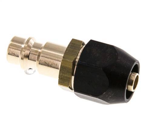 Messing DN 7,2 (Euro) Luftkupplungsstecker 6x12 mm Überwurfmutter