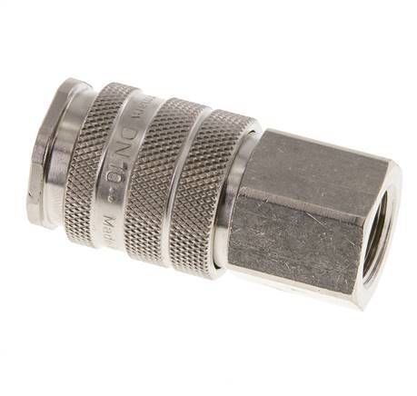 Nickel-plated Brass DN 10 Air Coupling Socket G 3/8 inch Female
