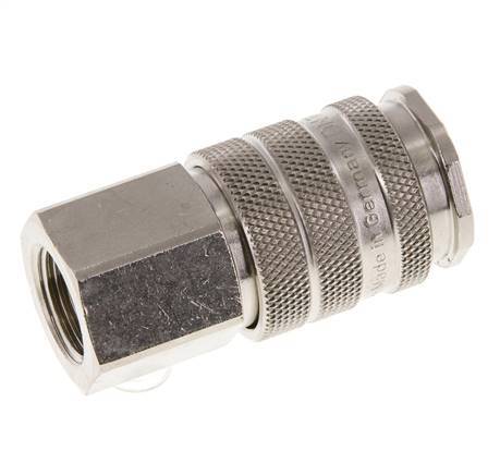Nickel-plated Brass DN 10 Air Coupling Socket G 3/8 inch Female