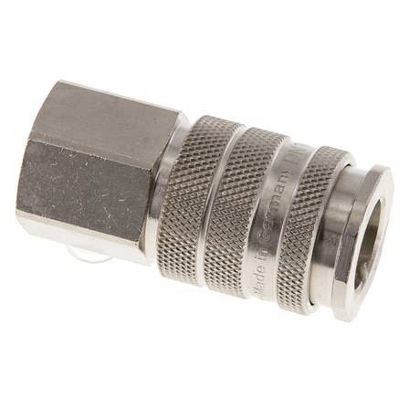 Nickel-plated Brass DN 10 Air Coupling Socket G 3/8 inch Female