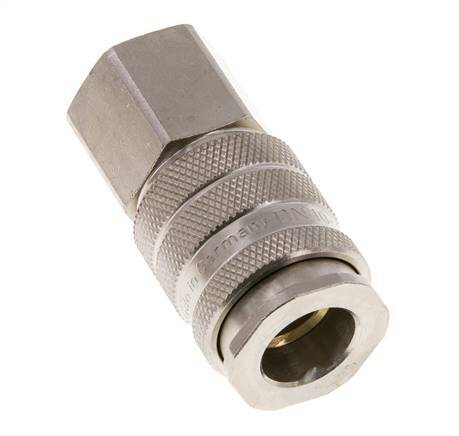 Nickel-plated Brass DN 10 Air Coupling Socket G 3/8 inch Female