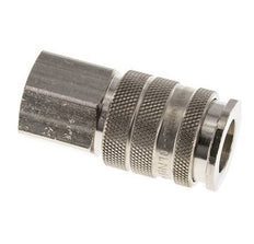 Nickel-plated Brass DN 10 Air Coupling Socket G 3/8 inch Female Double Shut-Off