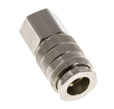 Nickel-plated Brass DN 10 Air Coupling Socket G 3/8 inch Female Double Shut-Off