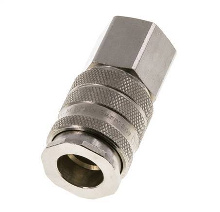 Nickel-plated Brass DN 10 Air Coupling Socket G 3/8 inch Female Double Shut-Off
