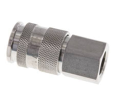 Edelstahl 316L DN 10 Luftkupplung Muffe G 3/8 Zoll Innengewinde Doppelabsperrung