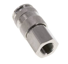 Edelstahl 316L DN 10 Luftkupplung Muffe G 3/8 Zoll Innengewinde Doppelabsperrung