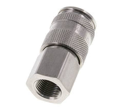 Edelstahl 316L DN 10 Luftkupplung Muffe G 3/8 Zoll Innengewinde Doppelabsperrung