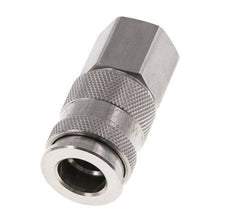 Edelstahl 316L DN 10 Luftkupplung Muffe G 3/8 Zoll Innengewinde Doppelabsperrung