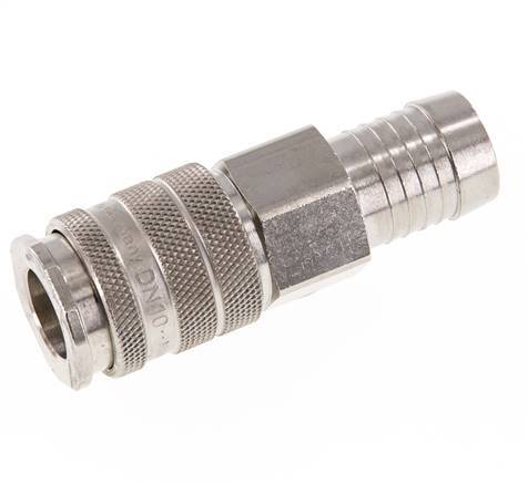 Nickel-plated Brass DN 10 Air Coupling Socket 19 mm Hose Pillar