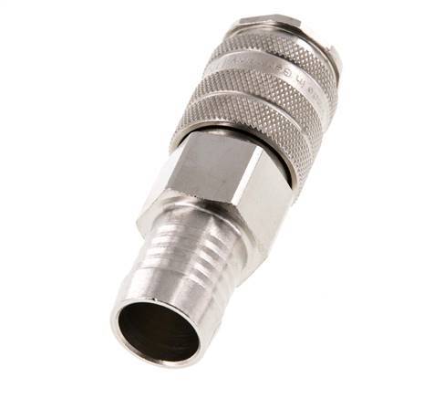 Nickel-plated Brass DN 10 Air Coupling Socket 19 mm Hose Pillar