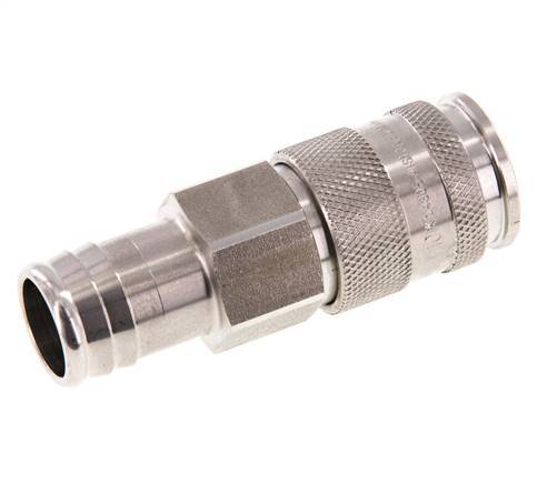 Stainless steel DN 10 Air Coupling Socket 19 mm Hose Pillar