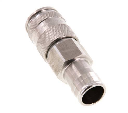 Stainless steel DN 10 Air Coupling Socket 19 mm Hose Pillar