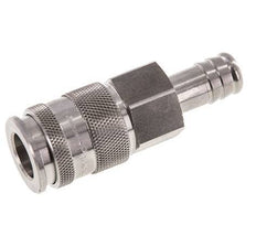 Edelstahl DN 10 Luftkupplungsmuffe 13 mm Schlauchsäule Doppelabsperrung