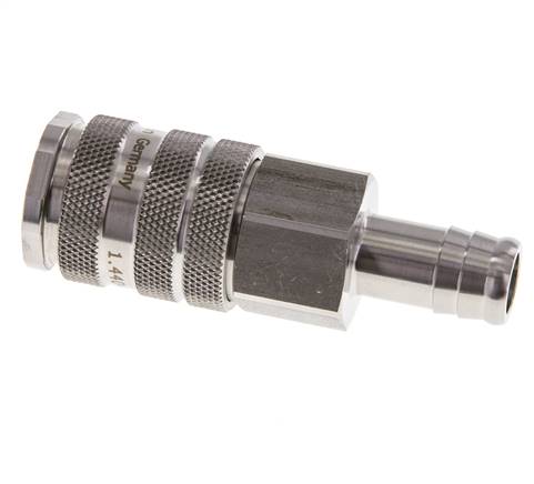 Edelstahl 316L DN 10 Luftkupplungsmuffe 19 mm Schlauchpfeiler