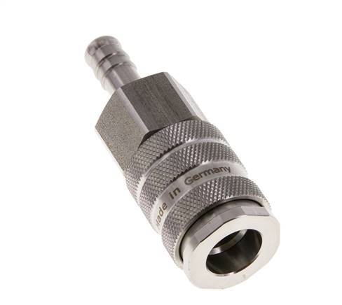 Stainless Steel 316L DN 10 Air Coupling Socket 9 mm Hose Pillar