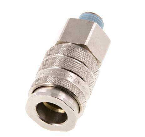 Nickel-plated Brass DN 10 Air Coupling Socket R 1/4 inch Male