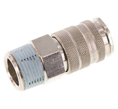 Nickel-plated Brass DN 10 Air Coupling Socket R 3/4 inch Male Double Shut-Off