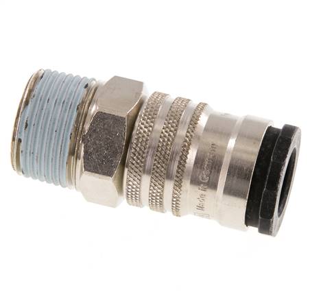 Stahl/Messing DN 10 Luftkupplung Muffe R 1/2 Zoll Außengewinde