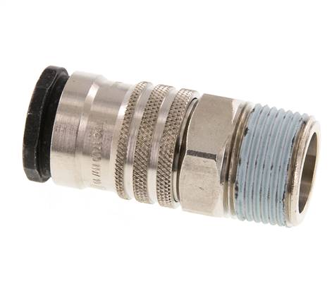 Stahl/Messing DN 10 Luftkupplung Muffe R 1/2 Zoll Außengewinde