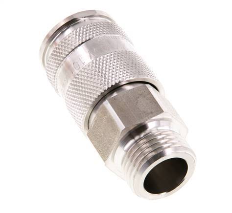 Stainless Steel 316L DN 10 Air Coupling Socket G 1/2 inch Male