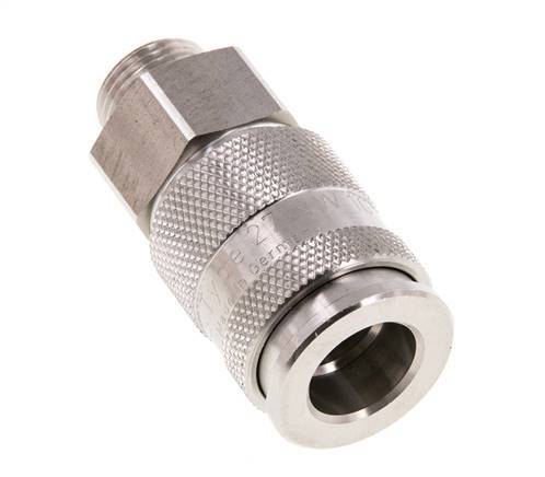 Stainless Steel 316L DN 10 Air Coupling Socket G 3/8 inch Male