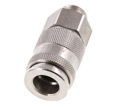 Stainless Steel 316L DN 10 Air Coupling Socket G 3/8 inch Male